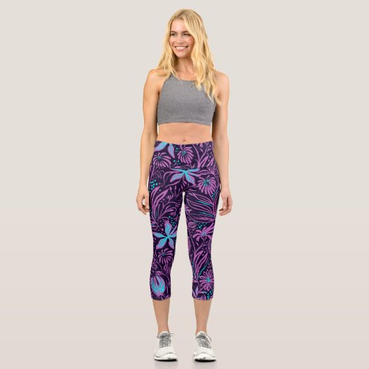Abstract-Design Capri Leggings (Vorderseite)
