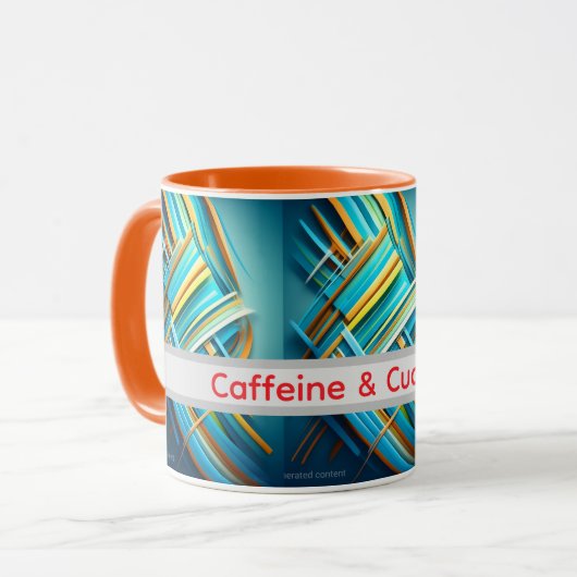 abstract design funny mug for girlfriend tasse (Vorderseite Links)