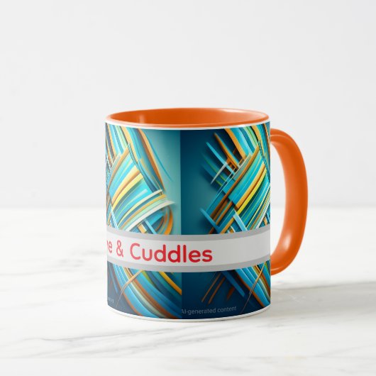 abstract design funny mug for girlfriend tasse (VorderseiteRechts)