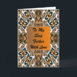 Abstract Design Step Father Birthday Karte<br><div class="desc">Greeting card abstract design step father birthday card that you can customise with any text of your choice. Should you require any help with customising then contact us through the link on this page. Abstract design step dad birthday card</div>