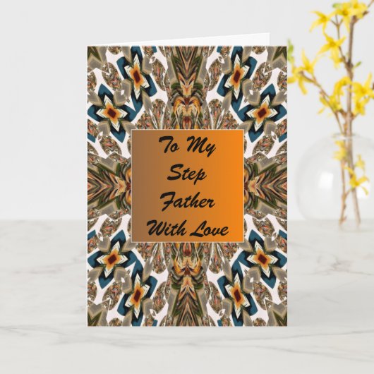 Abstract Design Step Father Birthday Karte (Gelbe Blume)