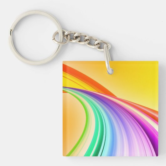 Abstract Design Yellow Orange Background Banner Schlüsselanhänger (Vorderseite)