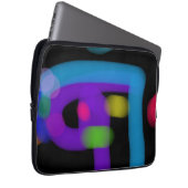 Abstract Digital Circuitry in Cobalt and Violet Laptopschutzhülle (Vorne Rechts)