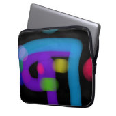 Abstract Digital Circuitry in Cobalt and Violet Laptopschutzhülle (Vorderseite Links)