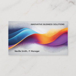 Abstract Digital Wave Particles High Tech Visitenkarte