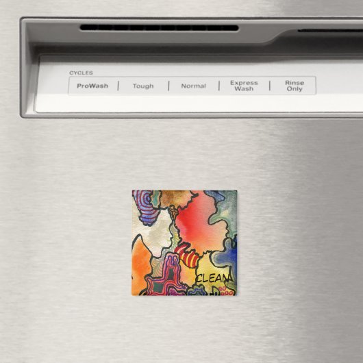 Abstract Dishwasher Status Magnet (In Situ (Geschirrspüler))