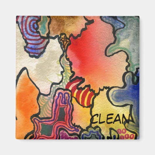 Abstract Dishwasher Status Magnet (Vorne)