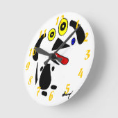 Abstract Dog Clock Runde Wanduhr (Winkel)