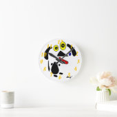 Abstract Dog Clock Runde Wanduhr (Zuhause)