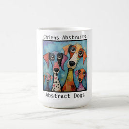 Abstract Dogs blue Kaffeetasse