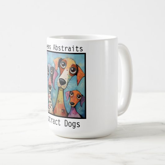 Abstract Dogs blue Kaffeetasse (VorderseiteRechts)