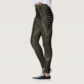 Abstract Dot Pattern | Black & Yellow Halftone Leggings (Links)