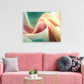 Abstract Drapery with Pastel Gradient Flow Leinwanddruck (Insitu (Wohnzimmer))