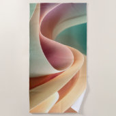 Abstract Drapery with Pastel Gradient Flow Strandtuch (Vorderseite)