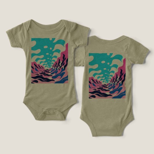 Abstract Dream Wave – Vibrant Surreal Flow (Design Vorderseite & Rückseite)