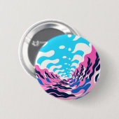 Abstract Dream Wave – Vibrant Surreal Flow Button (Vorne & Hinten)