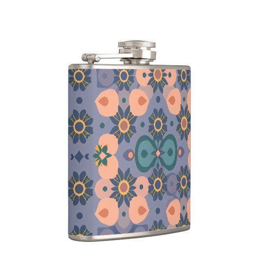 Abstract Dream Wave – Vibrant Surreal Flow Flachmann (Rechts)