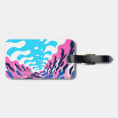 Abstract Dream Wave – Vibrant Surreal Flow Gepäckanhänger (Rückseite horizontal)