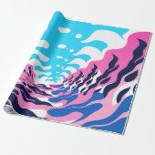 Abstract Dream Wave – Vibrant Surreal Flow Geschenkpapier (Ungerollt)