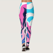 Abstract Dream Wave – Vibrant Surreal Flow Leggings (Rückseite)