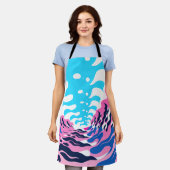 Abstract Dream Wave – Vibrant Surreal Flow Schürze (Getragen)