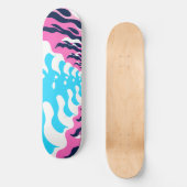 Abstract Dream Wave – Vibrant Surreal Flow Skateboard (Vorderseite)