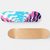 Abstract Dream Wave – Vibrant Surreal Flow Skateboard (Horizontal)