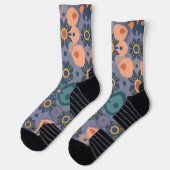 Abstract Dream Wave – Vibrant Surreal Flow Socken (Links)