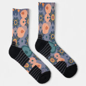 Abstract Dream Wave – Vibrant Surreal Flow Socken (Rechts)