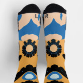 Abstract Dream Wave – Vibrant Surreal Flow Socken (Oben)
