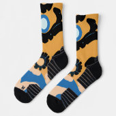 Abstract Dream Wave – Vibrant Surreal Flow Socken (Links)