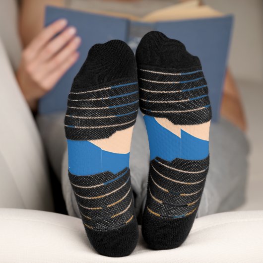 Abstract Dream Wave – Vibrant Surreal Flow Socken (Unterseite)