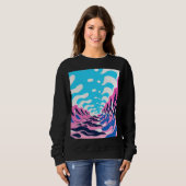 Abstract Dream Wave – Vibrant Surreal Flow Sweatshirt (Vorne ganz)