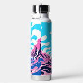 Abstract Dream Wave – Vibrant Surreal Flow Trinkflasche (rechts)