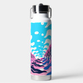 Abstract Dream Wave – Vibrant Surreal Flow Trinkflasche (Vorderseite)