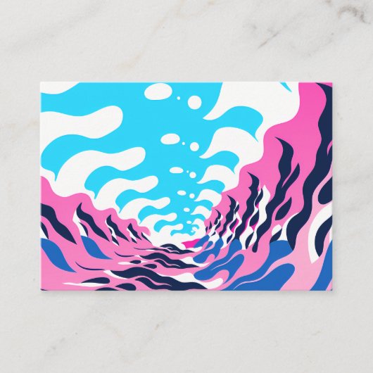 Abstract Dream Wave – Vibrant Surreal Flow Visitenkarte (Vorderseite)