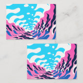 Abstract Dream Wave – Vibrant Surreal Flow Visitenkarte (Vorne/Hinten)