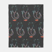 Abstract Dripping Stethoscope – Medical Art Fleecedecke (Vorderseite)