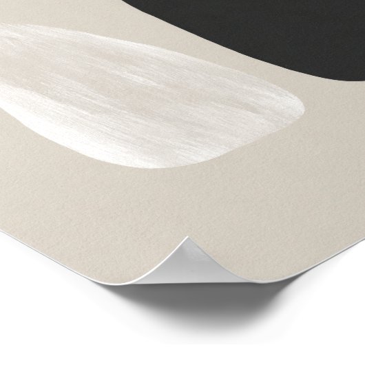 Abstract Duo - Neutral Tones Poster (Ecke)