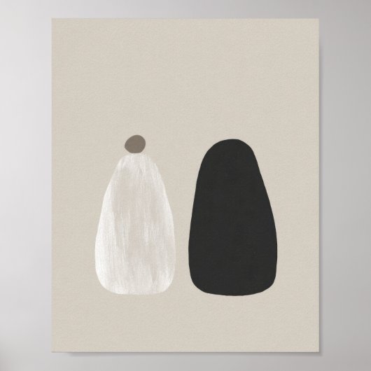 Abstract Duo - Neutral Tones Poster (Vorne)