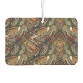 Abstract Earth Tone Swirl Pattern Autolufterfrischer (Rückseite)