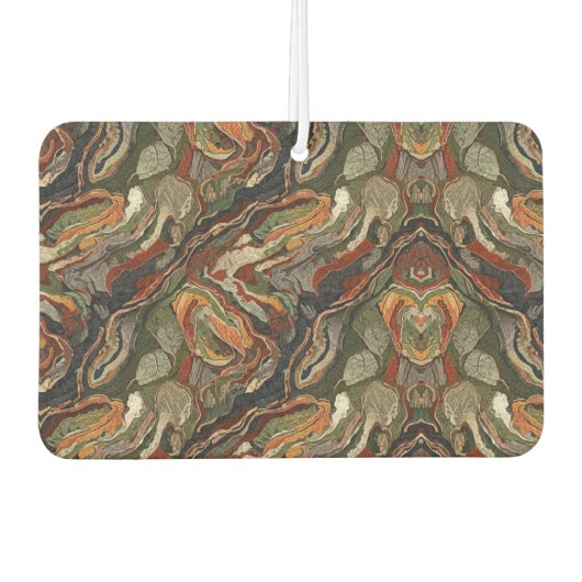 Abstract Earth Tone Swirl Pattern Autolufterfrischer (Vorderseite)