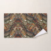 Abstract Earth Tone Swirl Pattern Badhandtuch Set (Handtuch)