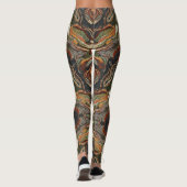 Abstract Earth Tone Swirl Pattern Leggings (Rückseite)