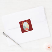 Abstract Easter Egg – Modern Art - Autocolante Quadratischer Aufkleber (Umschlag)