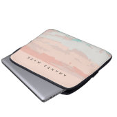 Abstract Elegance Beige Cute Stylish  Laptopschutzhülle (Vorne Knopf)