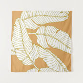 Abstract elegance pattern with floral illustration wandteppich (Vorderseite (Horizontal))