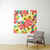 Abstract elegance seamless pattern with floral bac wandteppich (Beispiel (Horizontal))