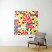 Abstract elegance seamless pattern with floral bac wandteppich (Beispiel)