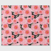Abstract elegance seamless pattern with pink flowe geschenkpapier (Flach)